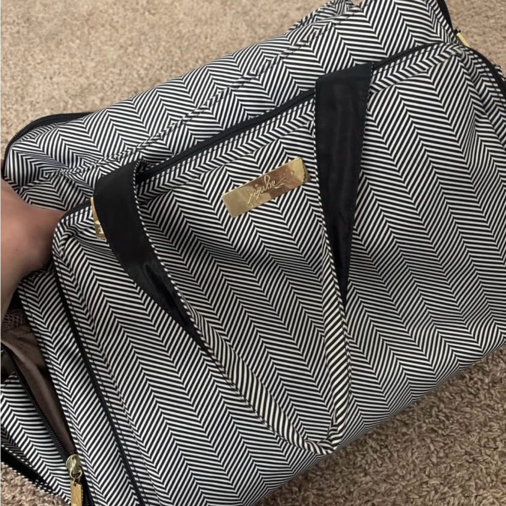 Jujube Diaper Bag - Black and White Chevron